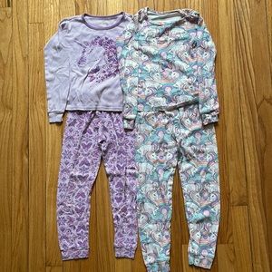 Children’s Place set of 2 snug fit unicorn pajamas size 6